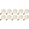 Lighto | LED-hehkulamppu | Suuri kanta E27 | Globelamp | Kulta | 95mm | 5W | 10 kpl. Lighto | LED-hehkulamppu | Suuri kanta E27 | Globelamp | Kulta | 95mm | 5W | 10 kpl.