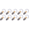 Lighto | LED-hehkulanka | Suuri E27-sarja | Pallolamppu | Kirkas | 45mm | 4W | 10 kpl. Lighto | LED-hehkulanka | Suuri E27-sarja | Pallolamppu | Kirkas | 45mm | 4W | 10 kpl.