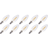 Lighto | LED-hehkulamppu | Pieni E14-asennus | Kynttilävalaisin kierretty | Kirkas | 35mm | 2W | 10 kpl. Lighto | LED-hehkulamppu | Pieni E14-asennus | Kynttilävalaisin kierretty | Kirkas | 35mm | 2W | 10 kpl.
