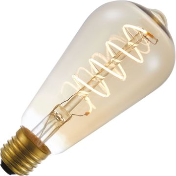Lighto | LED filament | Grote fitting E27 | Edison lamp | Goud | 64mm | 4W