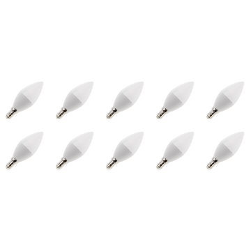 Lighto | LED lamp | Kleine fitting E14 | Kaarslamp | Helder | 35mm | 5W | 10 stuks