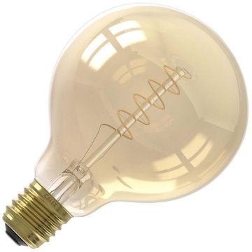 Calex | LED filament | Grote fitting E27 | Ball | Goud | 95mm | 4W