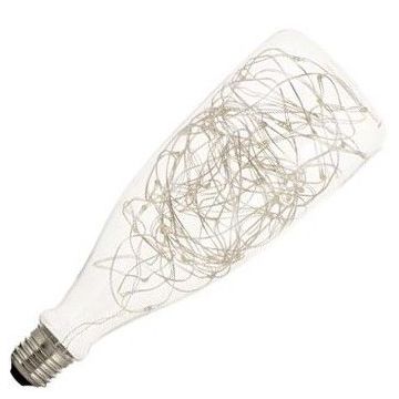 Bailey | LED lamp | Grote fitting E27 | Fles | Helder | 80mm | 1,5W