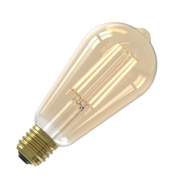 Calex | LED-hehkulanka | Suuri hehkulamppu E27 | ST64 Rustic | Gold | 3.5W