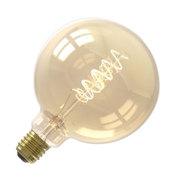 Calex | LED-hehkulamppu | Suuri pistorasia E27 | Globe | G125 | Gold | 5,5W