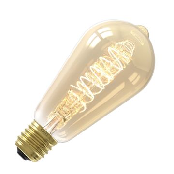 Calex | LED-hehkulamppu | Suuri asennus E27 | ST64 Rustic | Kulta | 5,5W | 3-vaiheinen himmennys