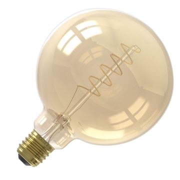 Calex | LED-hehkulanka | Suuri pistorasia E27 | G125 Globe | Kulta | 5,5W | 3-vaiheinen himmennys