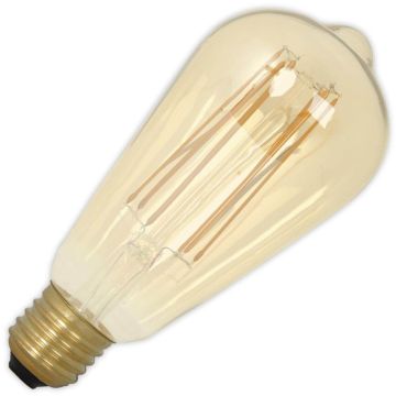 Lighto | LED filament | Grote fitting E27 | Edison lamp | Goud | 64mm | 4W