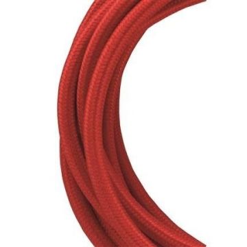 Bailey stoffen kabel 2-aderig rood 3m