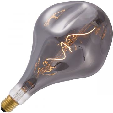 Lighto | LED filament | Grote fitting E27 | Druppel | Zwart | 165mm | 4W