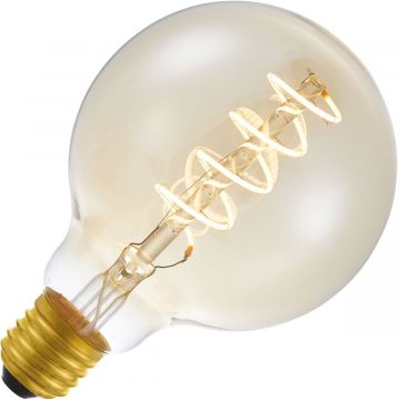 Lighto | LED filament | Grote fitting E27 | Globelamp | Goud | 95mm | 4W