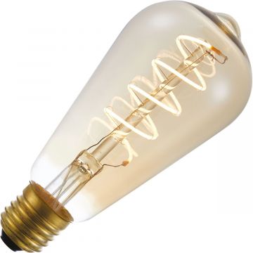 Lighto | LED filament | Grote fitting E27 | Edison lamp | Goud | 64mm | 4W