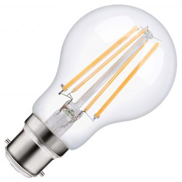 Lighto | LED filament | Bajonetfitting B22d | Standaardlamp | Helder | 60mm | 8W