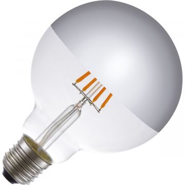 Lighto | LED filament | Grote fitting E27 | Globelamp | Helder | 95mm | 4W