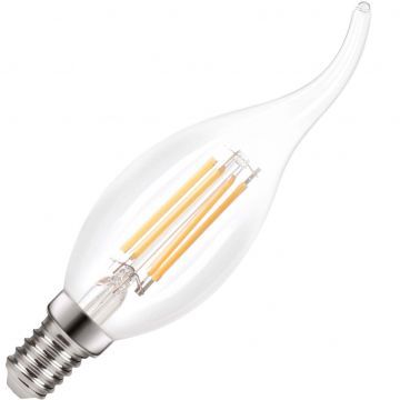 Lighto | LED filament | Kleine fitting E14 | Kaarslamp tip | Helder | 35mm | 5W