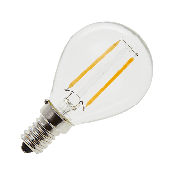 Lighto | LED filament | Kleine fitting E14 | Kogellamp | Helder | 45mm | 2W