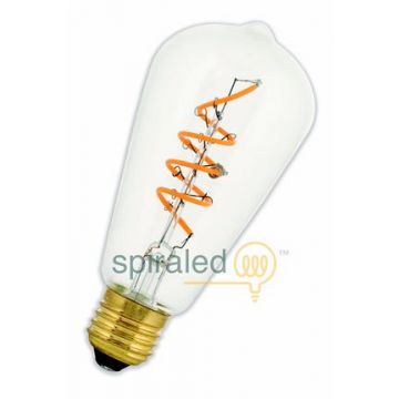 Bailey Spiraled Alva | LED Edison Lamp | Grote fitting E27 Dimbaar | 4W (vervangt 40W)