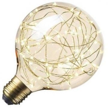 Calex | LED filament | Grote fitting E27 | G125 Globe | Stars | Goud | 1.5W | Niet dimbaar