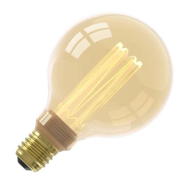 Calex | LED filament | Grote fitting E27 | Globe G95 | Goud | 3.5W | Dimbaar