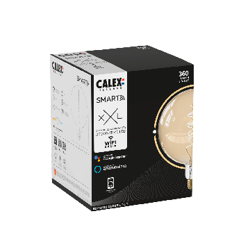 Calex | Smart | Globe G200 | Goud Spiraal Filament | 5W | E27 fitting | Dimbaar met app