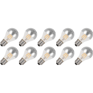 Lighto | LED filament | Grote fitting E27 | Standaardlamp | Helder | 60mm | 4W | 10 stuks