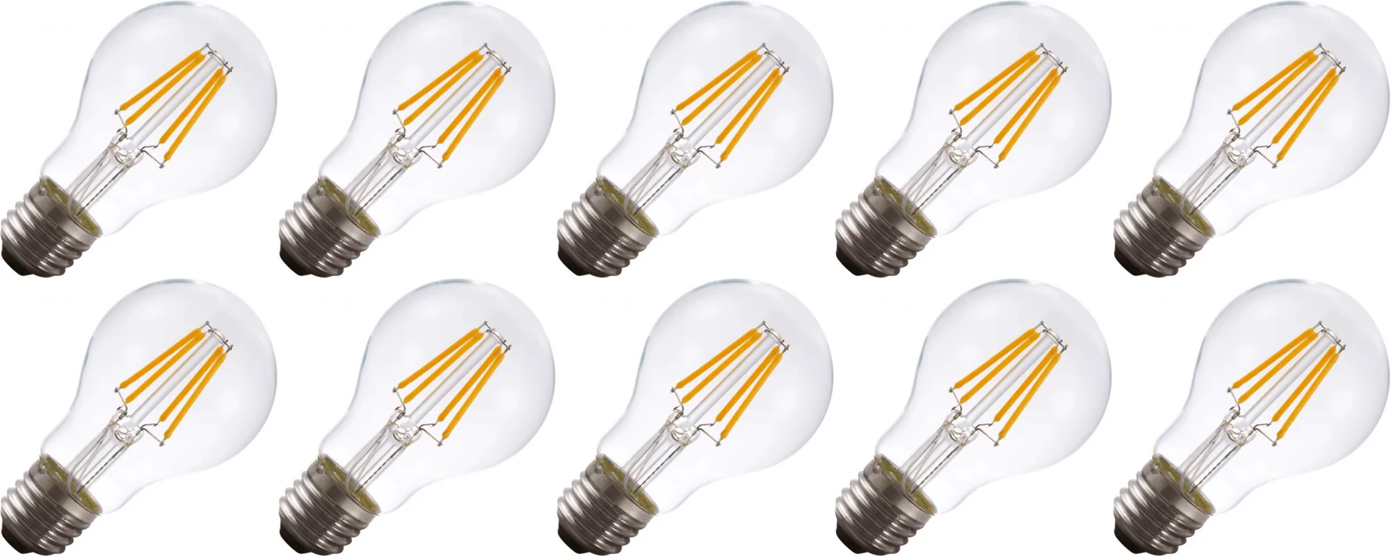 Lighto | LED-hehkulanka | Suuri kanta E27 | Standardilamppu | Kirkas | 60mm | 4W | 10 kpl