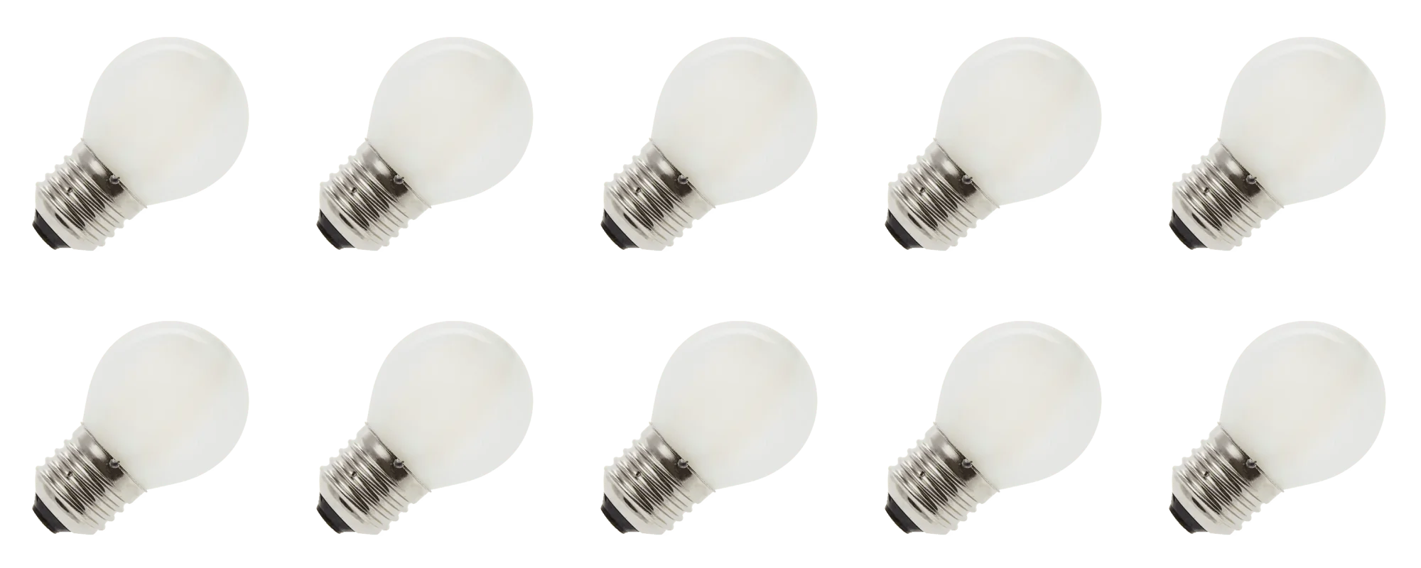 Lighto | LED-hehkulanka | Suuri E27-sarja | Pallolamppu | Kirkas | 45mm | 2W | 10 kpl.