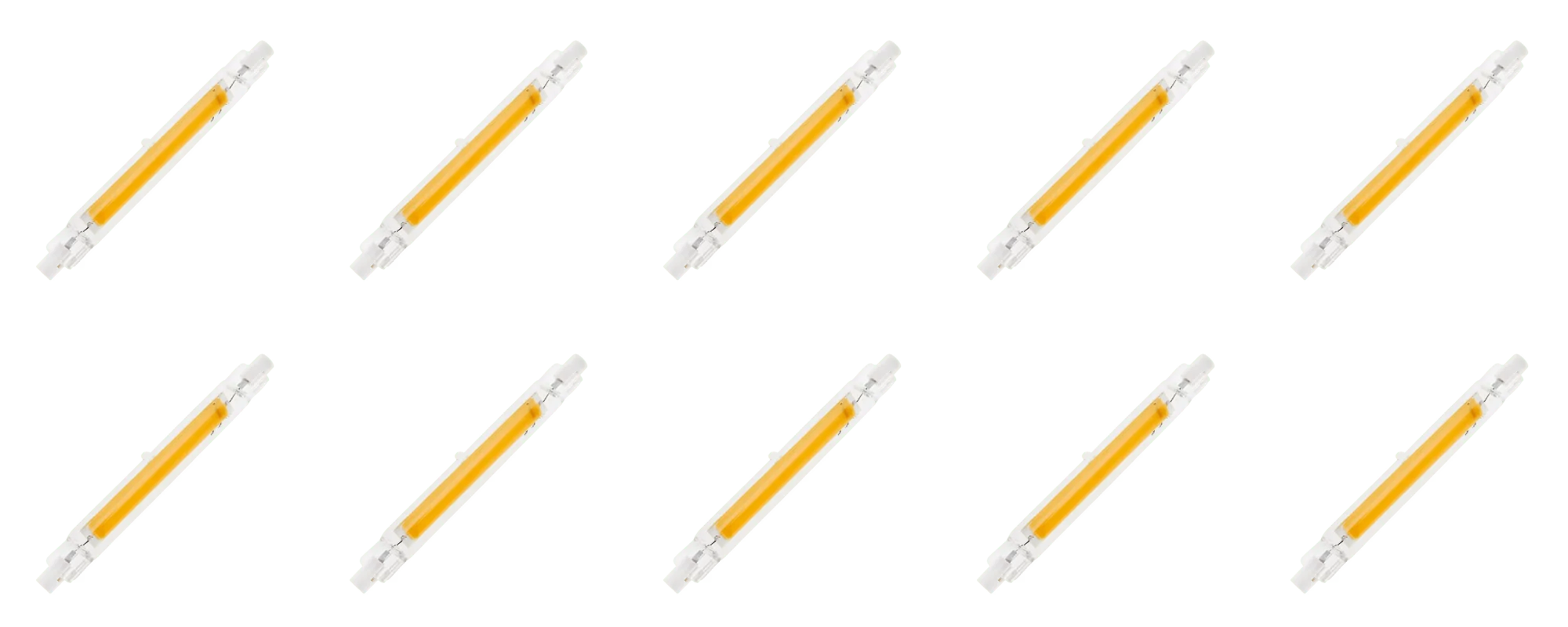 Lighto | LED-lamppu | R7s-asennus | Putkilamppu | Kirkas | 14mm | 9W | 10 kpl | 10 kpl