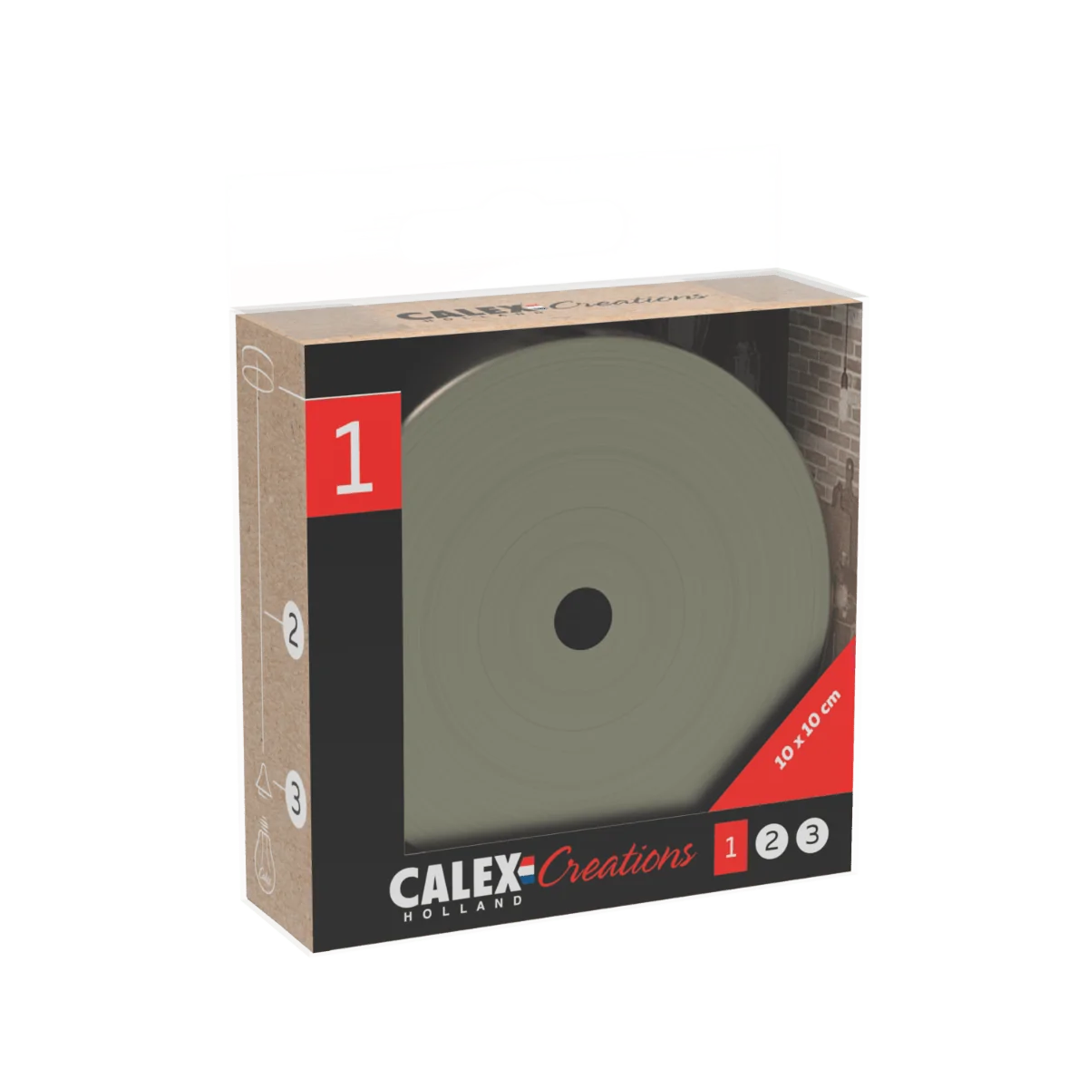Calex | Metallinen kattolevy | Ø100mm | 1 reikä | Matta pronssi