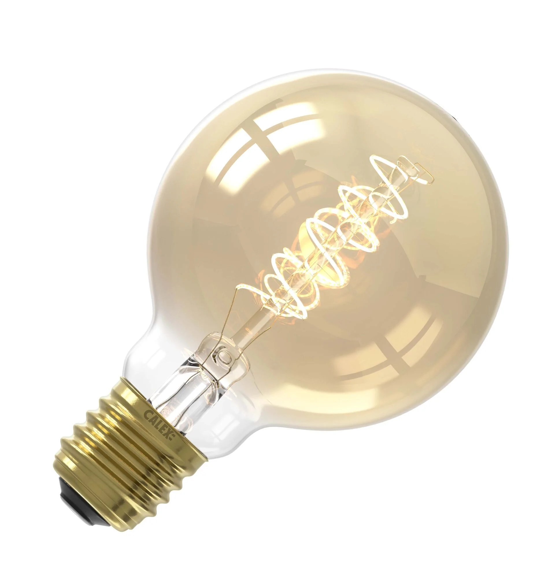 Calex | LED-hehkulamppu | Suuri pistorasia E27 | G80 | Globe | Gold | 3.8W
