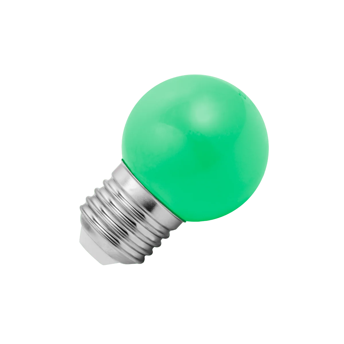 Lighto | LED-lamppu | Suuri kanta E27 | Vihreä | Pallolamppu | 45mm | 1.5W | Himmennettävä | Sopii lampunvarjostinkaapeliin.