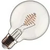 Bailey Metallinen spiraali | LED Globelamp | Suuri lamppu E27 Himmennettävä | 5,5W (korvaa 55W)