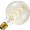 Lighto | LED-hehkulamppu | Suuri asennus E27 | Globelamp | Kulta | 95mm | 5W