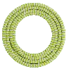 Calex | Tekstiiliin kääritty kaapeli | 2x0.75mm² | 1.5M | Lime/White | 60W