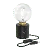 Calex | Pöytävalaisin | Pyöreä marmori | E27-asennus | 90x90mm