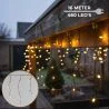 Lighto | Jouluvalot | Jääpuikkovalaistus | IP44 | Sopii sisä- ja ulkokäyttöön | 8-toiminnot | 460 LED-valoa | 16-metrinen kaapeli