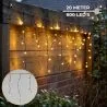 Lighto | Jouluvalot | Jääpuikkovalot | IP44 | Sopii sisä- ja ulkokäyttöön | 8-toiminnot | 600 LED-valoa | 20-metrinen kaapeli
