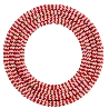 Calex | Tekstiiliin kääritty kaapeli | 2x0.75mm² | 1.5M | Punainen/valkoinen | 60W