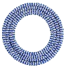 Calex | Tekstiiliin kääritty kaapeli | 2x0.75mm² | 1.5M | Sininen/Valkoinen | 60W