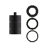Calex | Lampunpidin | E27-asennus | Alumiini | 3-rengasmalli | Mattamusta | 60W