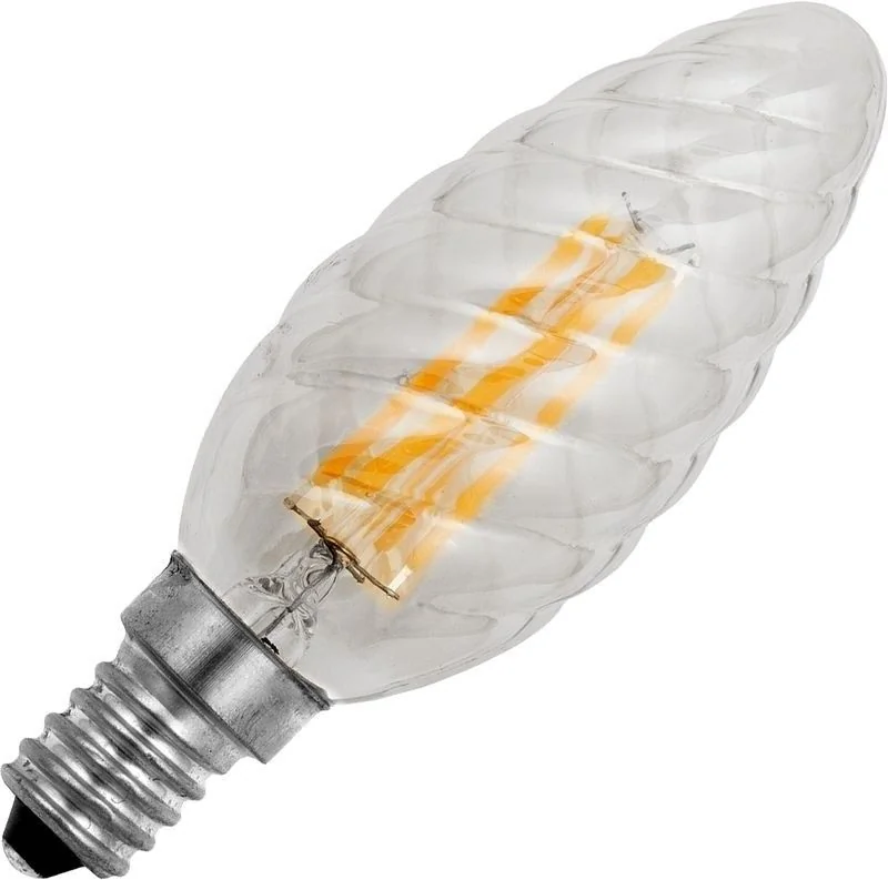 SPL | LED-kynttilävalaisin kierretty | Pieni pistorasia E14 himmennettävä | 4W (korvaa 25W)