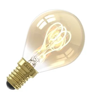 Calex | LED-hehkulamppu | Pieni asennus E14 | P45 | Pallo | Kulta | 2.5W