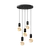 Calex | Riippuvalaisin | Ø500mm kattolevy | Musta | 5xE27 kiinnitys | 2M johto